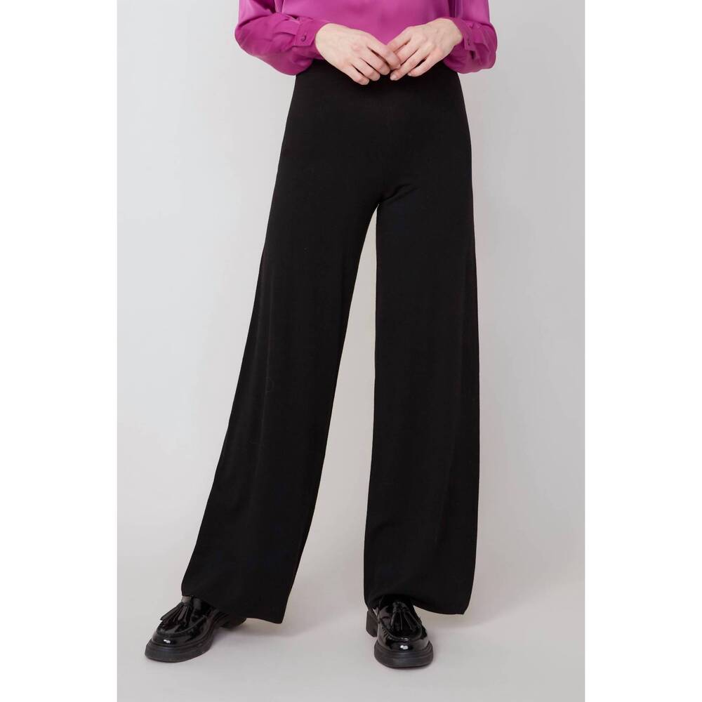 NEW RENUAR pull-on knit bootcut pant in black